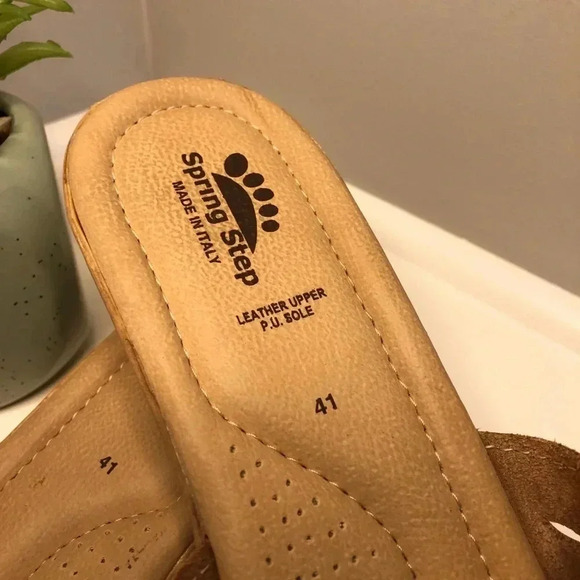 Spring Step Leather  Slip-On Perforated Sandal - Picture 9 of 10